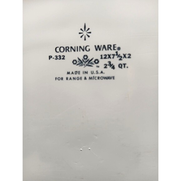 Corning Ware Green Medallion Pan P-315-B Shell Oil Promo 12 x 7.5 x 2" 2.75 qt - Picture 3 of 3